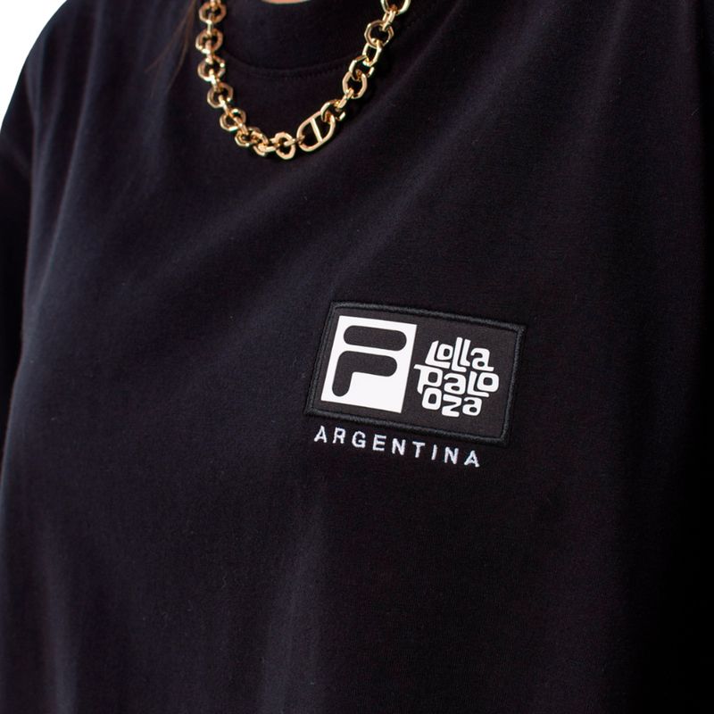 REMERA-UNISEX-FILA-LOLLA-BACK-NEGRO